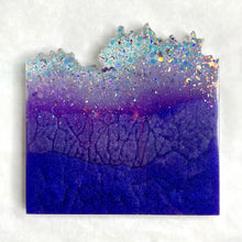 Load image into Gallery viewer, Wave-Shape Coaster Set in shades of Purple - set of four