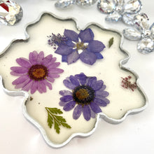Load image into Gallery viewer, Flower Coaster - Purple Flowers