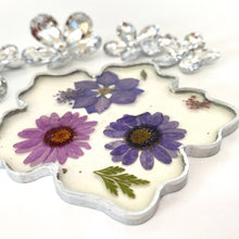 Load image into Gallery viewer, Flower Coaster - Purple Flowers
