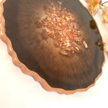 Load image into Gallery viewer, XL Luxury Display Stand / Coaster - Brown & Rose Gold