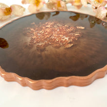 Load image into Gallery viewer, XL Luxury Display Stand / Coaster - Brown & Rose Gold