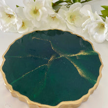 Load image into Gallery viewer, XL Luxury Display Stand / Coaster - Emerald Green