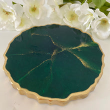 Load image into Gallery viewer, XL Luxury Display Stand / Coaster - Emerald Green