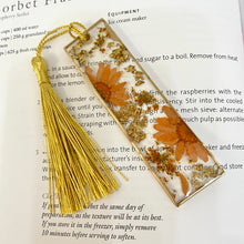 Load image into Gallery viewer, Bookmark - Real Pressed Orange Daisies