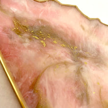 Load image into Gallery viewer, Wavy Segment Coaster - Pink Marbled Effect