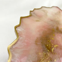 Load image into Gallery viewer, Wavy Segment Coaster - Pink Marbled Effect