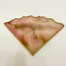 Load image into Gallery viewer, Wavy Segment Coaster - Pink Marbled Effect