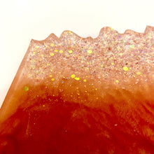 Load image into Gallery viewer, Wave-Shaped Coaster - Magenta and Rose Gold