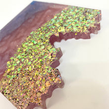 Load image into Gallery viewer, Wave-Shaped Coaster - Purple and Lilac