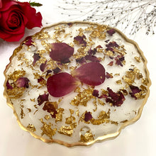 Load image into Gallery viewer, XL Luxury Display Stand / Coaster - Red Rose Petals