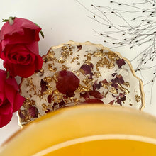 Load image into Gallery viewer, XL Luxury Display Stand / Coaster - Red Rose Petals