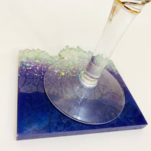 Load image into Gallery viewer, Wave-Shape Coaster Set in shades of Purple - set of four