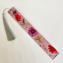 Load image into Gallery viewer, pink flower resin bookmark real flowers handmade handcrafted
