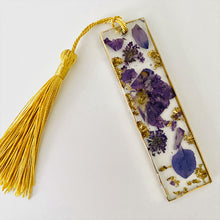 Load image into Gallery viewer, Bookmark - Real Pressed Purple Flowers