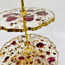 Load image into Gallery viewer, Three-Tiered Cake Stand - Red Rose Petals
