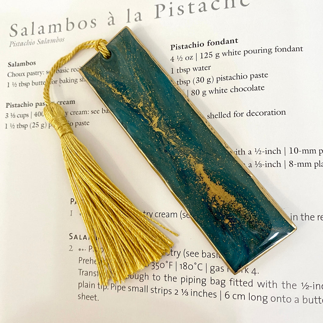 Bookmark - Teal and Gold