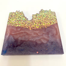Load image into Gallery viewer, Wave-Shaped Coaster - Purple and Lilac
