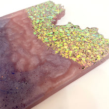 Load image into Gallery viewer, Wave-Shaped Coaster - Purple and Lilac
