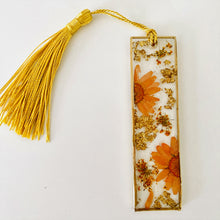 Load image into Gallery viewer, Bookmark - Real Pressed Orange Daisies
