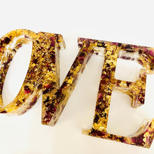 Load image into Gallery viewer, Light Up Word Sign &#39;LOVE&#39; - Real Rose Petals

